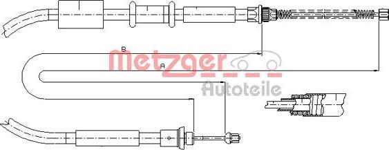 Metzger 1281P1 - Trose, Stāvbremžu sistēma autodraugiem.lv
