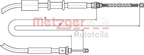 Metzger 1281P2 - Trose, Stāvbremžu sistēma autodraugiem.lv