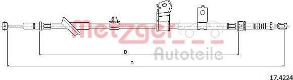 Metzger 17.4224 - Trose, Stāvbremžu sistēma autodraugiem.lv