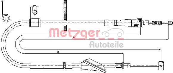 Metzger 17.5045 - Trose, Stāvbremžu sistēma autodraugiem.lv