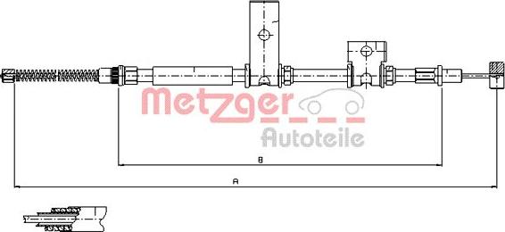 Metzger 17.5014 - Trose, Stāvbremžu sistēma autodraugiem.lv
