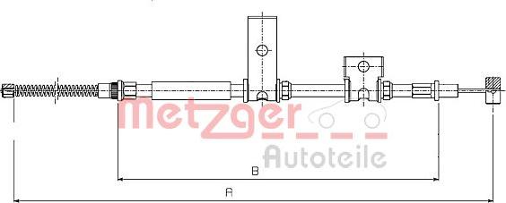 Metzger 17.5013 - Trose, Stāvbremžu sistēma autodraugiem.lv
