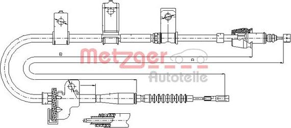 Metzger 17.6020 - Trose, Stāvbremžu sistēma autodraugiem.lv