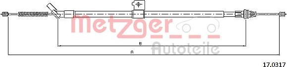 Metzger 17.0317 - Trose, Stāvbremžu sistēma autodraugiem.lv