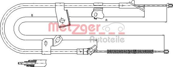 Metzger 17.1075 - Trose, Stāvbremžu sistēma autodraugiem.lv