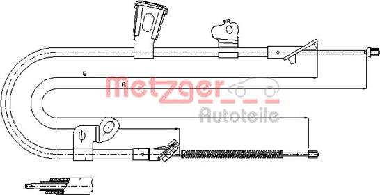 Metzger 17.1078 - Trose, Stāvbremžu sistēma autodraugiem.lv