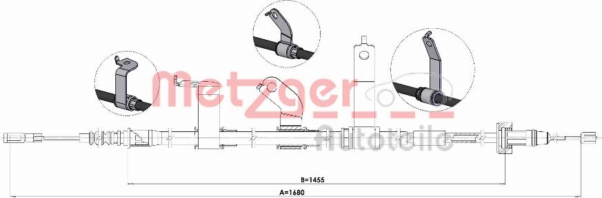 Metzger 1.KI016 - Trose, Stāvbremžu sistēma autodraugiem.lv