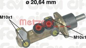Metzger 202-044 - Galvenais bremžu cilindrs autodraugiem.lv