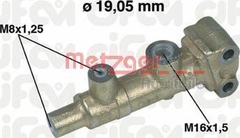 Metzger 202-037 - Galvenais bremžu cilindrs autodraugiem.lv