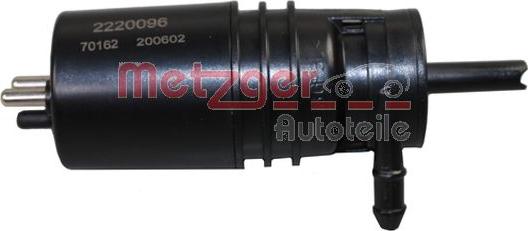 Metzger 2220096 - Ūdenssūknis, Stiklu tīrīšanas sistēma autodraugiem.lv