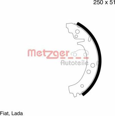 Metzger MG 351 - Bremžu loku komplekts autodraugiem.lv