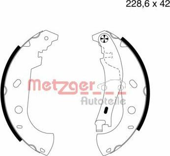 Metzger MG 714 - Bremžu loku komplekts autodraugiem.lv