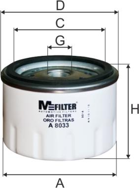 Mfilter A 8033 - Gaisa filtrs, Turbokompresors autodraugiem.lv