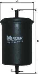 Mfilter BF 674 - Degvielas filtrs autodraugiem.lv