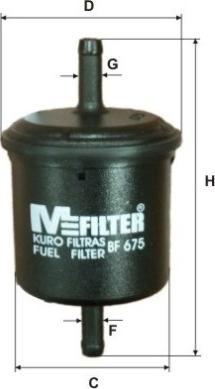 Mfilter BF 675 - Degvielas filtrs autodraugiem.lv