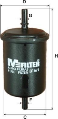 Mfilter BF 671 - Degvielas filtrs autodraugiem.lv