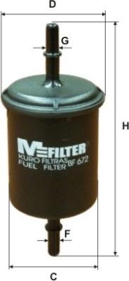 Mfilter BF 672 - Degvielas filtrs autodraugiem.lv