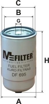 Mfilter DF 695 - Degvielas filtrs autodraugiem.lv