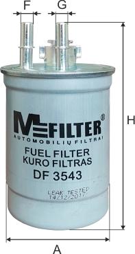 Mfilter DF 3543 - Degvielas filtrs autodraugiem.lv