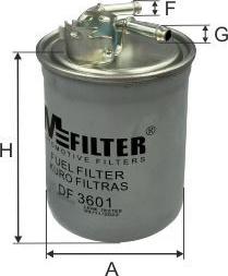 Mfilter DF 3601 - Degvielas filtrs autodraugiem.lv