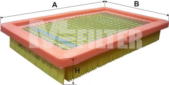 Mfilter K 482 - Gaisa filtrs autodraugiem.lv