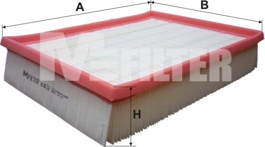 Mfilter K 433 - Gaisa filtrs autodraugiem.lv