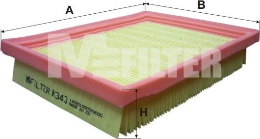 Mfilter K 343 - Gaisa filtrs autodraugiem.lv