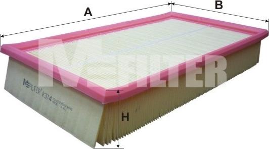 Mfilter K 374 - Gaisa filtrs autodraugiem.lv