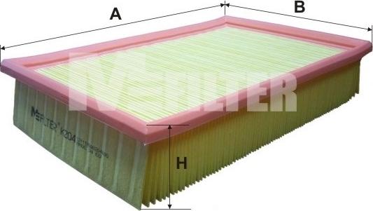 Mfilter K 204 - Gaisa filtrs autodraugiem.lv