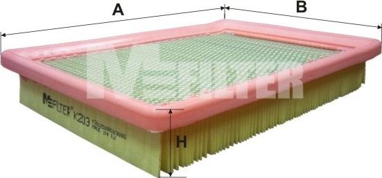 Mfilter K 203 - Gaisa filtrs autodraugiem.lv
