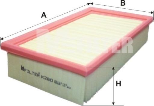 Mfilter K 280 - Gaisa filtrs autodraugiem.lv