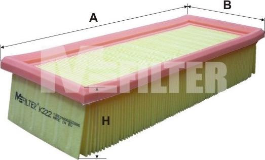 Mfilter K 222 - Gaisa filtrs autodraugiem.lv