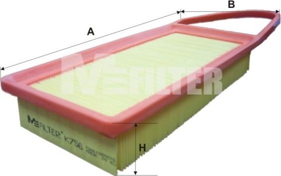 Mfilter K 756 - Gaisa filtrs autodraugiem.lv