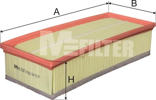 Mfilter K 760 - Gaisa filtrs autodraugiem.lv