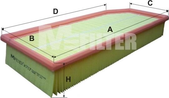Mfilter K 717 - Gaisa filtrs autodraugiem.lv