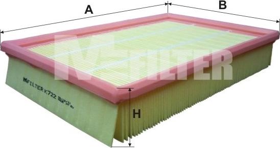 Mfilter K 722 - Gaisa filtrs autodraugiem.lv