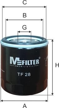 Mfilter TF 28 - Eļļas filtrs autodraugiem.lv