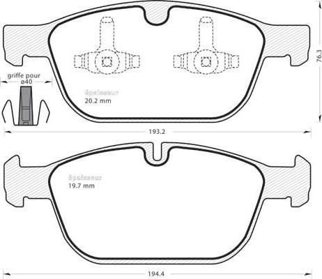 TOMEX brakes 16-57 - Bremžu uzliku kompl., Disku bremzes autodraugiem.lv