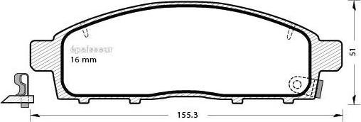 MGA 907 - Bremžu uzliku kompl., Disku bremzes autodraugiem.lv