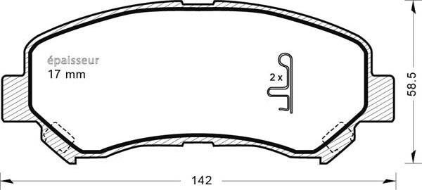 MGA 919 - Bremžu uzliku kompl., Disku bremzes autodraugiem.lv