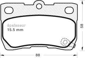 Sangsin Brake GP2083 - Bremžu uzliku kompl., Disku bremzes autodraugiem.lv