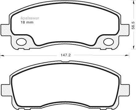 MGA 930 - Bremžu uzliku kompl., Disku bremzes autodraugiem.lv