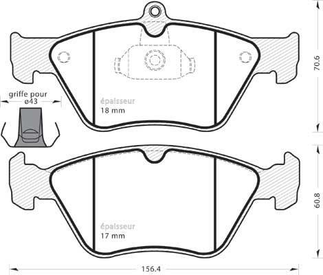 DJ Parts BP2352 - Bremžu uzliku kompl., Disku bremzes autodraugiem.lv