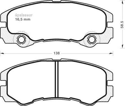 Magneti Marelli P59033MM - Bremžu uzliku kompl., Disku bremzes autodraugiem.lv