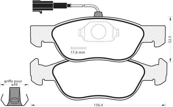 TRW Engine Component GDB1486 - Bremžu uzliku kompl., Disku bremzes autodraugiem.lv