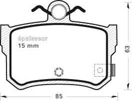 MGA 524 - Bremžu uzliku kompl., Disku bremzes autodraugiem.lv