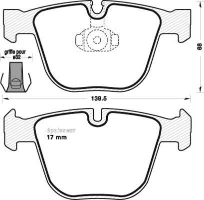 Unipart GBP1541AF - Bremžu uzliku kompl., Disku bremzes autodraugiem.lv