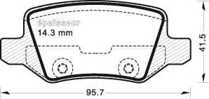 MGA 657 - Bremžu uzliku kompl., Disku bremzes autodraugiem.lv