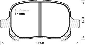 MGA 610 - Bremžu uzliku kompl., Disku bremzes autodraugiem.lv