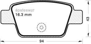 MGA 674 - Bremžu uzliku kompl., Disku bremzes autodraugiem.lv
